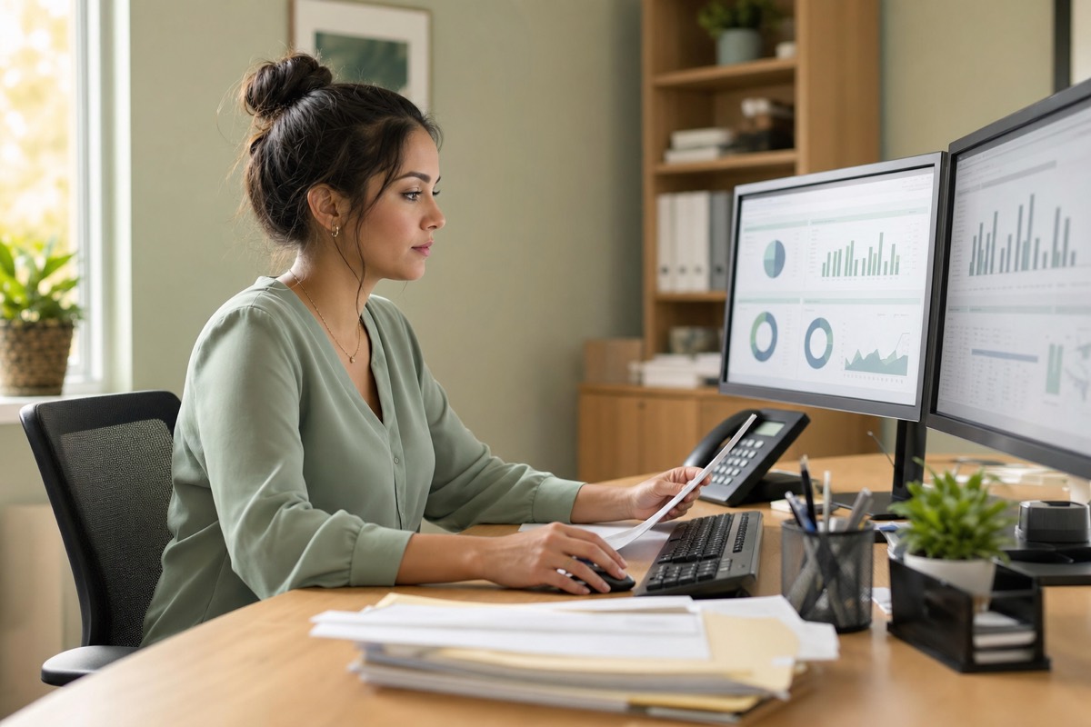 Medical records and coding review in a practice office